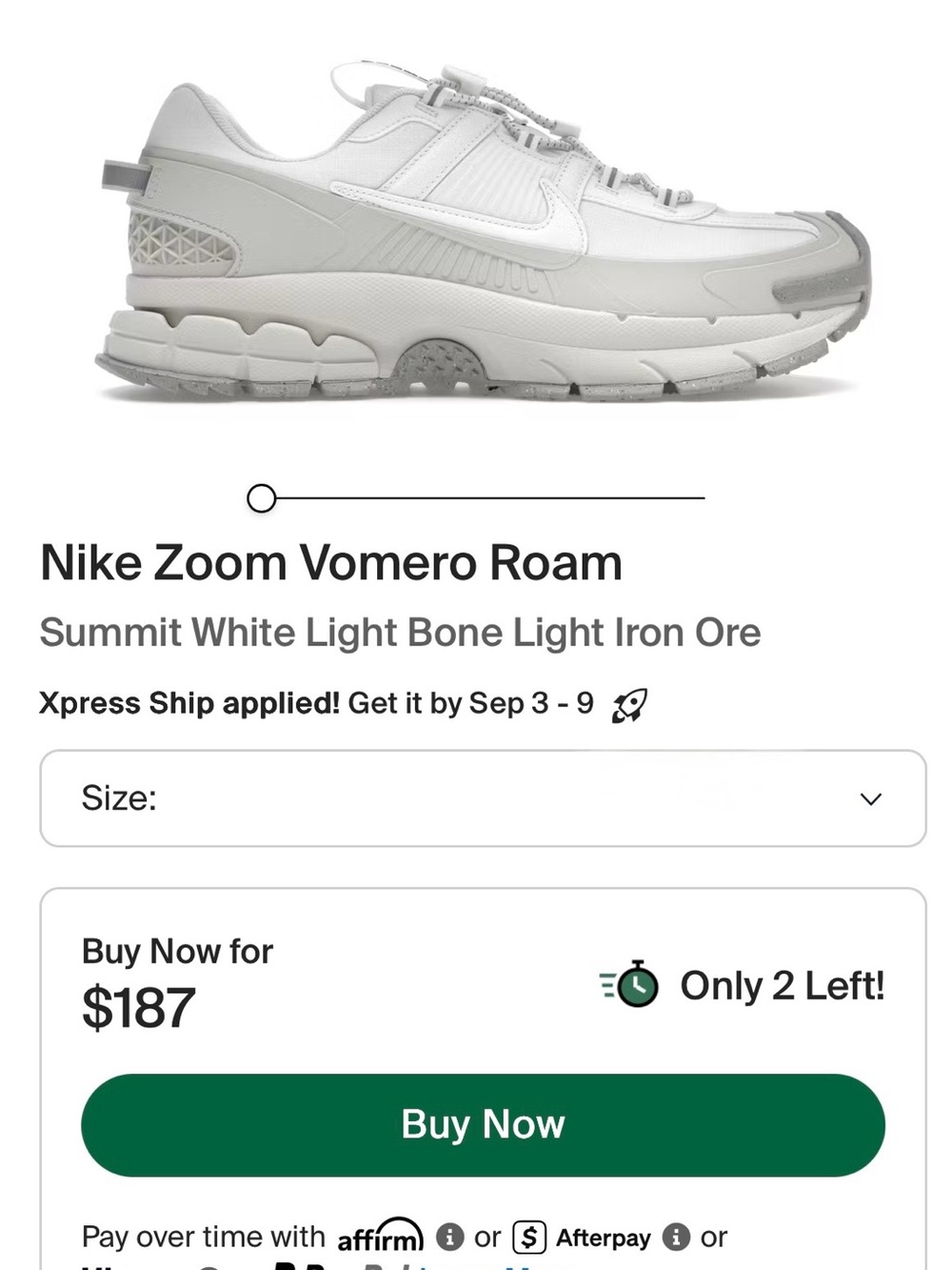 Nike Zoom Vomero Roam Sneakers — Summit White / Light Bone